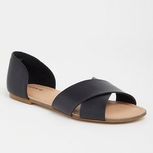 Torrid Criss Cross Open Toe D’Orsay Sandal